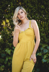 Be Happy Yellow Jumpsuit - Finding July