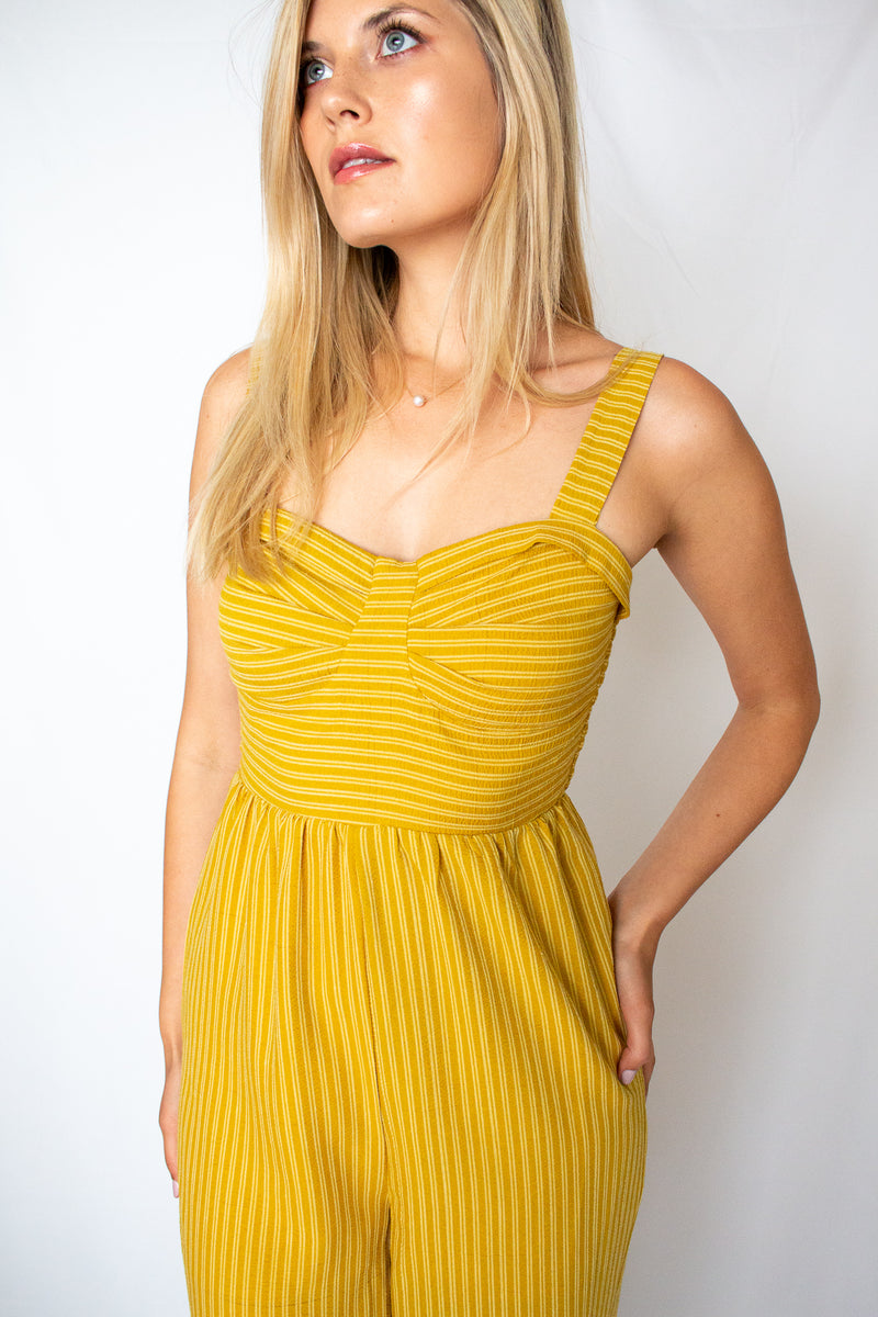 Be Happy Yellow Jumpsuit - Finding July