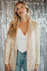 PREORDER Bling Sequin Blazer - Beige - Finding July