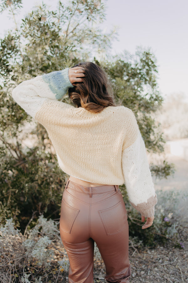 Iris Colour Block Chunky Knit - Mustard - Finding July