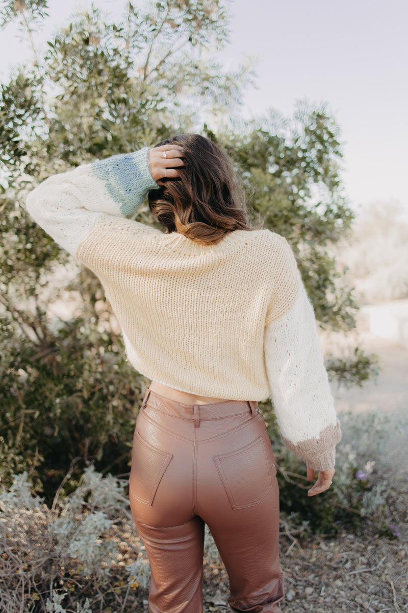 Iris Colour Block Chunky Knit - Mustard - Finding July