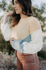 Iris Colour Block Chunky Knit - Mustard - Finding July