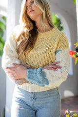 Iris Colour Block Chunky Knit - Mustard - Finding July