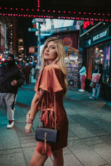 Shine Bright Satin Wrap Dress - Finding July