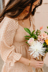 Sweet Pea Plaid Dress - Rust - Finding July