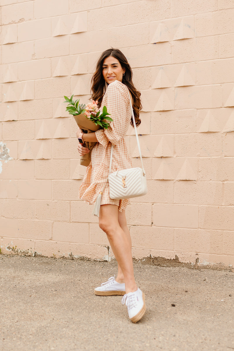 Sweet Pea Plaid Dress - Rust - Finding July